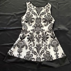 White and black dress